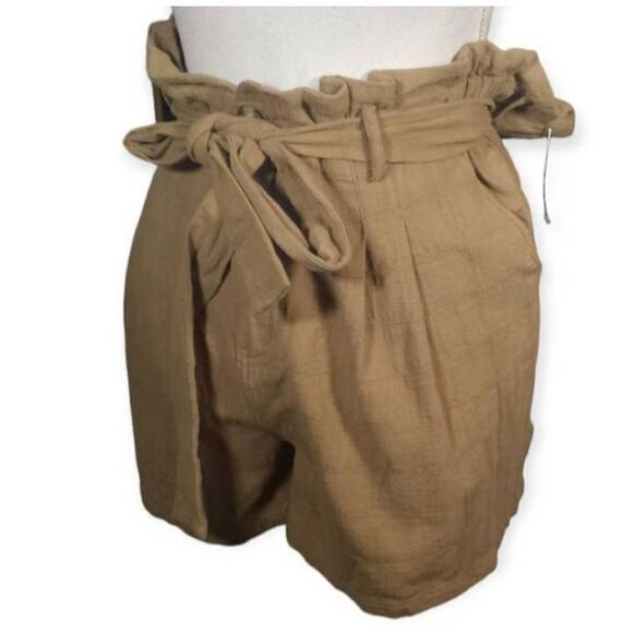 GOOD LUCK GEM OLIVE PAPER BAG SHORTS SZ.XL NWT. - Picture 4 of 9
